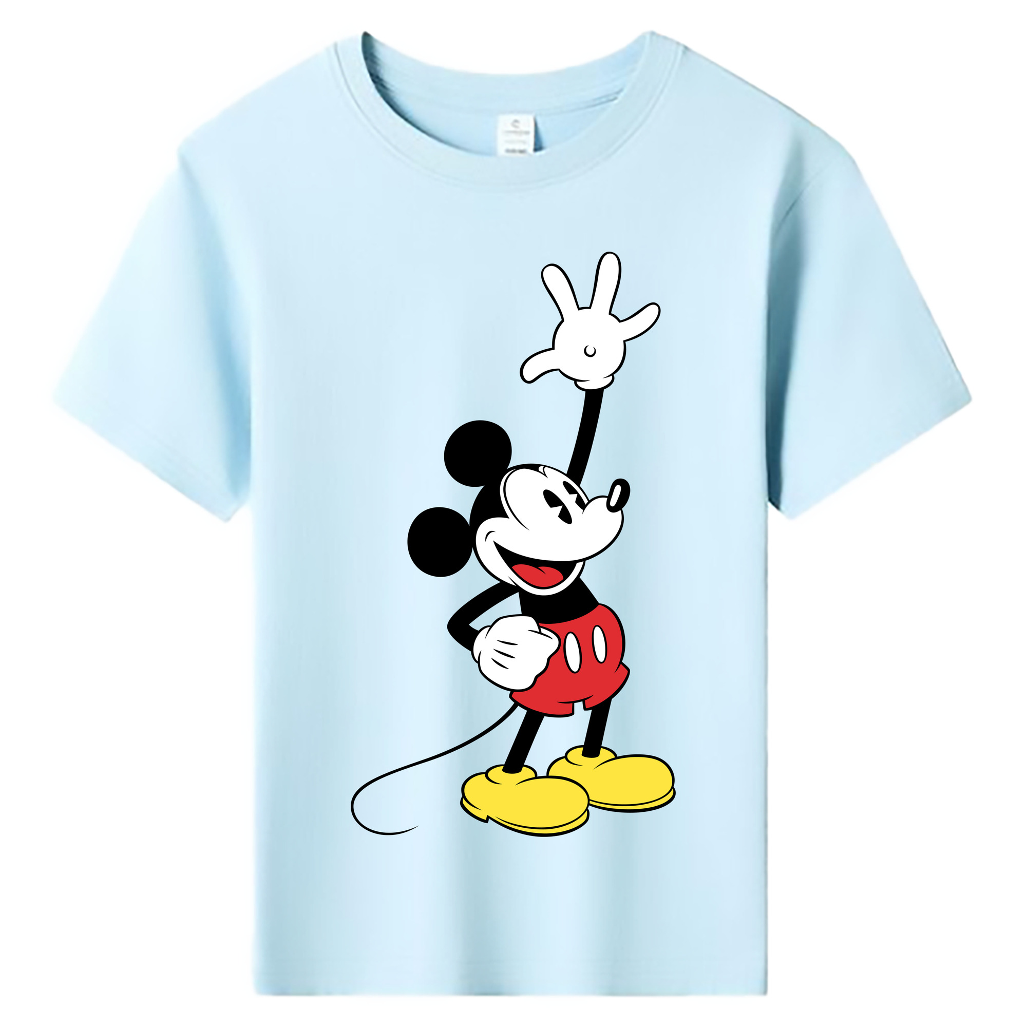 ミッキーマウス Mickey Mouse 綿100％キッズTシャツ（フロントプリント）